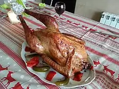 Poulet rôti pour Noël.