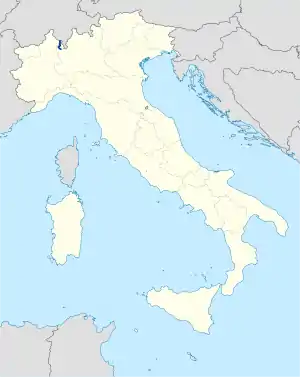 Parcours de la route sur une carte de l'Italie