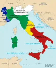 Le royaume de Sardaigne après la campagne d'Italie ou, dans l’historiographie italienne, la deuxième guerre d'indépendance italienne