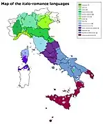 Le ligure au sein des langues italo-romanes.