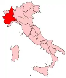 La région du Piémont en Italie