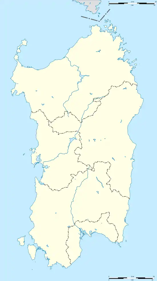 Carte des mégalithes de Sardaigne