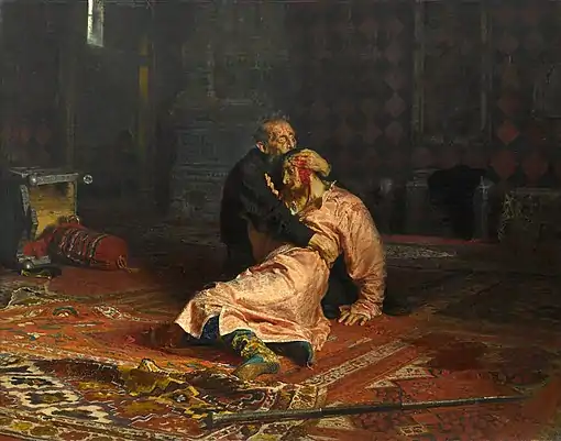 Ivan le Terrible tue son fils, Ilia Répine 1883-1885 (Galerie Tretiakov)