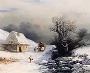 Ivan Aivazovsky: Petite Russie, Ox Cart