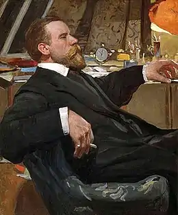 Alexandre Vakhrameïev, Portrait du peintre Ivan Goriouchkine-Sorokopoudov, 1900.