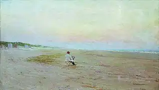 Le Peintre au bord de la mer (avant 1900), au bord de la mer du Nord