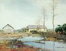 Journée de printemps (après 1901), à la campagne près de Minsk