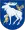 Armoiries de la province suédoise de Jämtland, représentant un grand élan, un faucon et un lévrier.