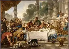 Repas donné par Esther à Assuérus, tableau de Jean-François de Troy