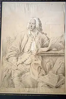 dessin pour le portrait de Jean-Baptiste ROUSSEAU, Salon 1738