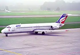 L'appareil impliqué dans l'accident en 1997, alors en service pour JAT Airways
