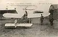 Jacques Balsan et son monoplan Blériot, lors de la grande semaine d'aviation d'Angers (3-6 juin 1910).