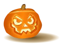 Icône représentant une citrouille-lanterne (Jack-o’-lantern).