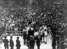 Face à face avec Jack Dempsey le 2 juillet 1921.
