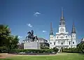 Jackson Square et la cathédrale Saint-Louis.