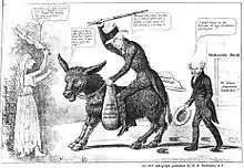 1837 : première apparition de l'âne démocrate.