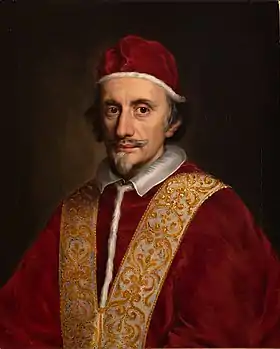 Peinture représentant le pape Innocent XI de trois-quart face