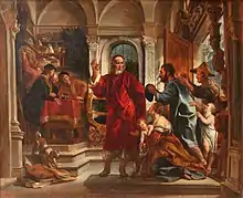 Jacob Jordaens : Saint Yves, patron des avocats (1645, musées royaux des Beaux-Arts de Belgique)