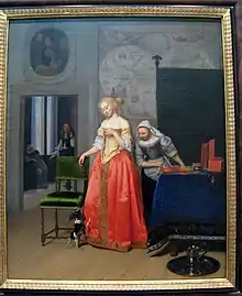 Lady avec une servante et un chien (vers 1671-1673), Carnegie Museum of Art, Pittsburgh, Pennsylvanie