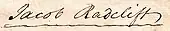 signature de Jacob Radcliff