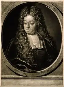 Portrait de Jacobus Roman (nl), manière noire.