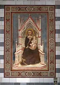 Vierge à l'Enfant sur un trône, basilique saint François de Sienne.