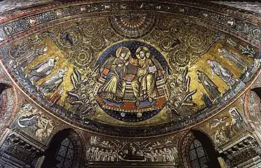 La mosaïque de l'abside de Jacopo Torriti, XIIIe siècle.
