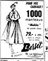 Publicité dans la Feuille d'avis de Lausanne, 18 décembre 1951, p. 22