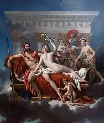 David, Mars désarmé par Vénus et les grâces 1824 musées royaux des beaux-arts de Belgique