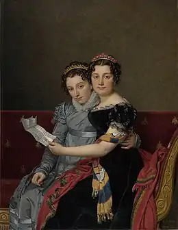Zénaïde Bonaparte  (1801-1854) et sa sœur  Charlotte Bonaparte  (1802-1839)