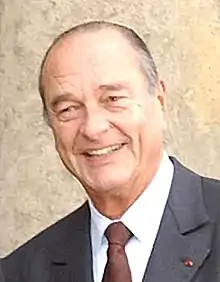 Jacques Chirac,réélu.