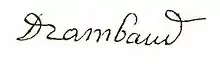 signature de Jacques Rambaud
