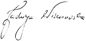 signature de Jadwiga Wiśniewska