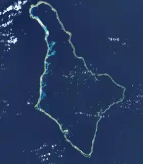 Vue satellite de l'atoll de Jaluit