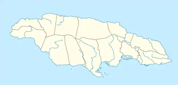 Localisation sur la carte de Jamaïque