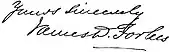 signature de James David Forbes