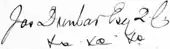 signature de James Dunbar