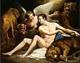 Daniel et les lions, huile sur toile, 1818