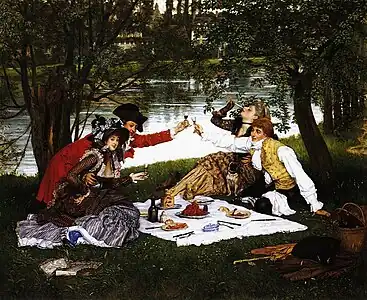 La Partie carrée, de Tissot (1870).