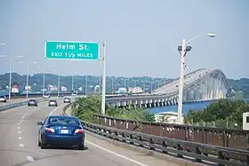 Le Jamestown-Verrazano Bridge vue de extrémité Ouest
