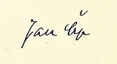 signature de Jan Čep