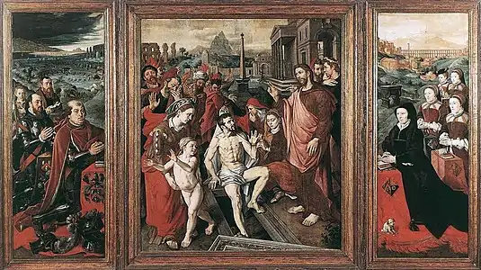 J. C. Vermeyen, Triptyque de la famille Micault, 1539-1559, musées royaux des Beaux-Arts de Belgique.
