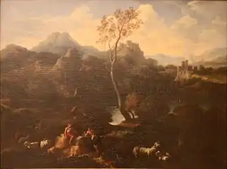 Jan Frans van Bloemen, Paysage aux chevriers.