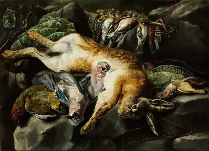 Lièvre mort et oiseaux, vers 1640musée des beaux-arts de Budapest.