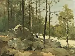 Vue d'une forêt près de Barbizon (1900)
