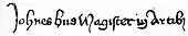 signature de Jan Hus