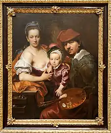 Autoportrait de Jan Kupecký avec sa famille (1718-1719),Musée des beaux-arts de Budapest.