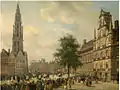 Procession sur la grand-place d'Anvers, musée royal des beaux-arts d'Anvers (1841).