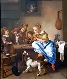 Enfants apprenant la danse à un chat, Jan Havicksz Steen