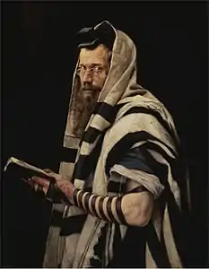 Rabbin avec Tefillin